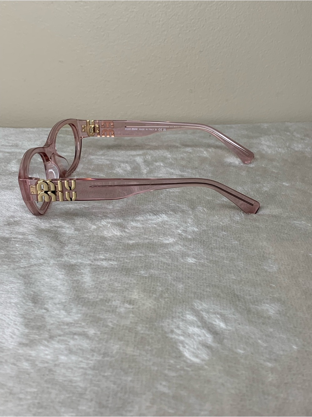 Mint Miu Miu 0MU A03SF  Womens Sunglasses Translucent Clear Pink Purple - Picture 3 of 7